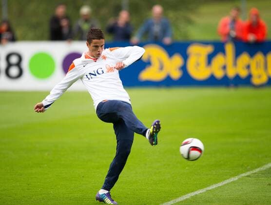 05.09.2014, Sportzentrum, Seefeld, AUT, FS Vorbereitung, Trainingslager, Niederlaendisches Nationalteam, im Bild Ibrahim Afellay Netherlands national soccer team player Ibrahim Afellay during a training session of the national footballteam of Netherlands in preparation for the upcoming EURO 2016 qualifying match against Czech Republic on 09. Spetember 2014 in Prague, at the trainingsground Sportzentrum in Seefeld, Austria on 2014 09 05.  EP_Gro  