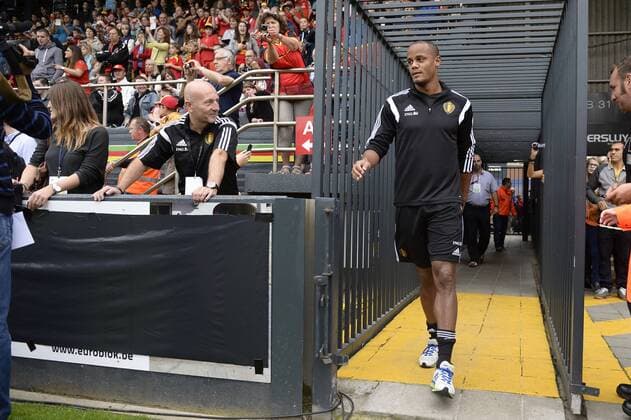 - OOSTENDE, BELGIUM: Belgium s Vincent Kompany pictured before a training session of Belgian national soccer team Red Devils, Saturday 06 September 2014, in Oostende. YORICKxJANSENS  premiumd 04309145