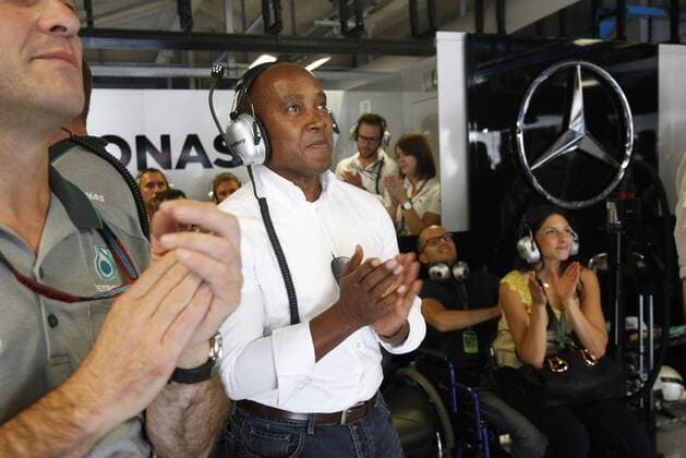 Motorsports: FIA Formula One World Championship 2014, Grand Prix of Italy, Anthony Hamilton, father of 44 Lewis Hamilton (GBR, Mercedes AMG Petronas F1 Team), xHOCHxZWEIx