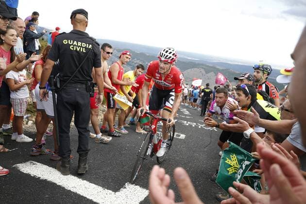 - LA CAMPERONA, SPAIN: Australian Adam Hansen of Lotto - Belisol pictured in action during stage 14 of the 69th edition of the La Vuelta cycling race, 199 km from Santander to La Camperona, Spain, Saturday 06 September 2014. YUZURUxSUNADA  04309417