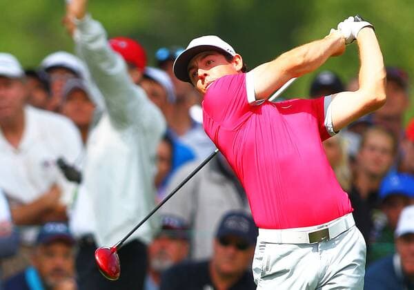 September 06 2014: Rory McIlroy tees off from the 2nd tee box during the third round of the BMW Championship PGA Golf Herren Tour at Cherry Hills Country Club in Englewood, CO. GOLF: SEP 06 PGA Golf Herren - BMW Championship - Third Round Icon140906001 EDITORIAL USE ONLY