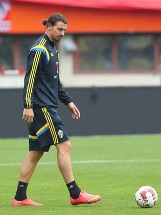 SOCCER - UEFA EURO 2016 quali, AUT vs SWE, preview VIENNA,AUSTRIA,07.SEP.14 - SOCCER - UEFA European Championship 2016, qualification, OEFB international match, Austria vs Sweden, final training team SWE. Image shows Zlatan Ibrahimovic (SWE). 