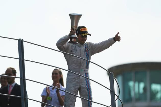 07.09.2014. Monza, Italy. Formula 1 Monza Grand Prix. Felipe Massa from Williams Martini Racing team celebrates 3rd place in todays race xLeannexBoonx  ActionPlus11558305