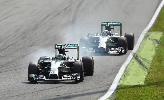 Nico Rosberg; Mercedes Grand Prix, Verbremser, formula 1 GP, Italien in Monza, 07.09.2014 Photo:mspb Jerry Andre Nico Rosberg; Verbremser, formula 1 GP, Italien,