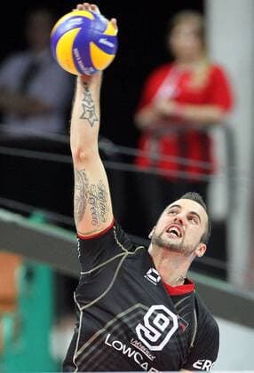 07.09.2014 - Katowice , Spodek , FIVB Men s World Championship , pool B Germany (black) - South Korea: Georg Grozer ,  140907DAM043