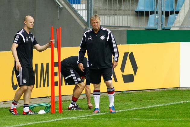 Trainer Horst Hrubesch (Deutschland) - Abschlusstraining Deutschland U 21 in der MDCC Arena in Magdeburg - Deutschland, Fußball, Mann, Männer,08.09.2014