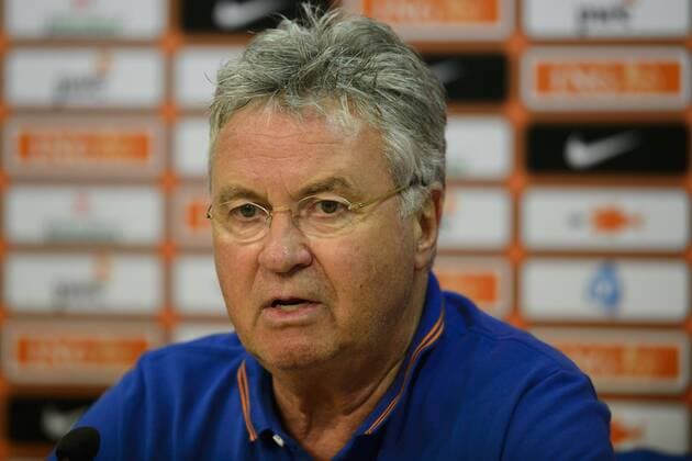 Guus HIDDINK, coach of Netherlands, pictured during the press conference before the Czech Republic vs Netherlands qualification match for football European Cup, Prague, Czech Republic, September 8, 2014. (CTKxPhoto MichalxKamaryt) CTKPhotoOF201409081352901  kmt 4