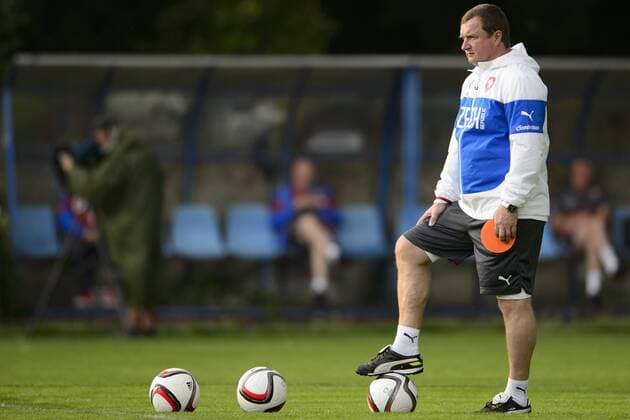 Pavel Vrba, coach of Czech Republic, pictured during the training before the Czech Republic vs Netherlands qualification match for football European Cup, Prague, Czech Republic, September 8, 2014. (CTKxPhoto MichalxKamaryt) CTKPhotoOF201409081346501  kmt 4