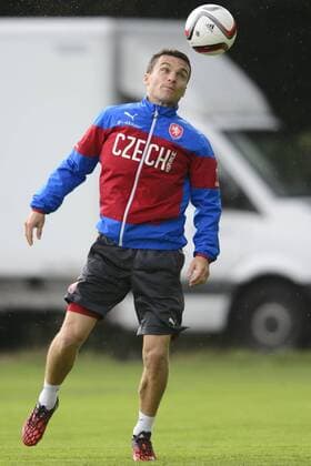 David Lafata of Czech Republic pictured during the training before the Czech Republic vs Netherlands qualification match for football European Cup, Prague, Czech Republic, September 8, 2014. (CTKxPhoto MichalxKamaryt) CTKPhotoOF201409081347301  kmt 8