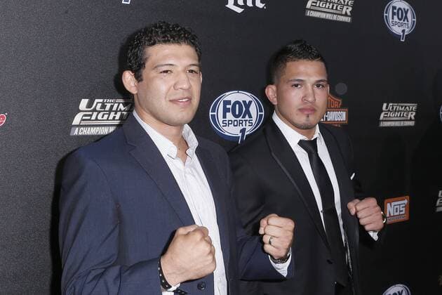 Gilbert Melendez, Anthony Pettis CELEBRITES : Premiere d Ultimate Fighter (FOX) - Hollywood - 09 09 2014 ChrisElise PanoramicUSA 