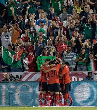 Sept. 9, 2014 - Commerce City, Colorado, U.S - Mexican National Team D MIGUEL LAYUN gets swarmed by team mates after scoring the 1st. goal of the game during the 1st. half at Dicks Sporting Goods Park Tuesday night . Mexico beats Bolivia 1-0 in an Int l Friendly match. Soccer 2014 - Mexico beats Bolivia 1-0 - ZUMAav4_