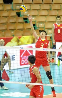 Siatkarzy 2014 FIVB Volleyball Men s World CHAMPIONSHIP 2014. Germany vs. China on September 10, 2014 in Katowice. In the picture: 3 Zhi Yuan  EN_01143552_0843