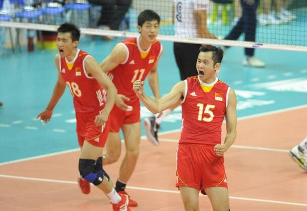 Siatkarzy 2014 FIVB Volleyball Men s World CHAMPIONSHIP 2014. Germany vs. China on September 10, 2014 in Katowice. In the picture: 15 Runming Li  EN_01143552_0852
