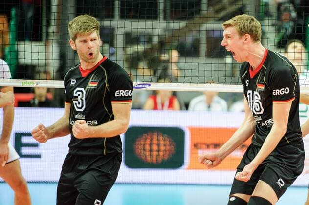 11.09.2014, Katowice - FIVB World Cup 2014 - Germany vs Bulgaria - Sebastian Schwarz , Max Günthor -  140911BAR039