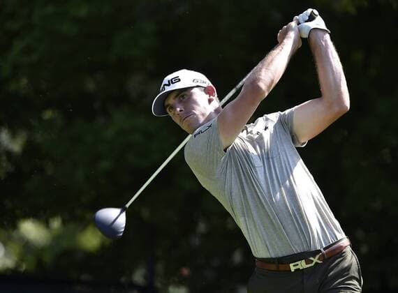 Billy Horschel drives No. 3 during the second round of the PGA Golf Herren Tour Championship at East Lake Golf Club on September 12, 2014, in Atlanta.  AJP2014091202