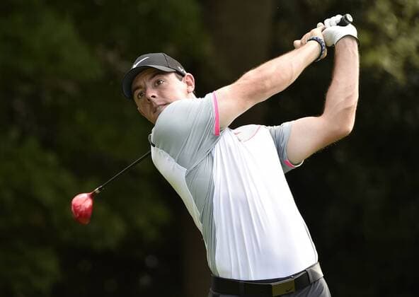 Rory McIlroy of Northern Ireland drives No. 3 during the second round of the PGA Golf Herren Tour Championship on September 12, 2014, at East Lake Golf Club in Atlanta.  AJP2014091204