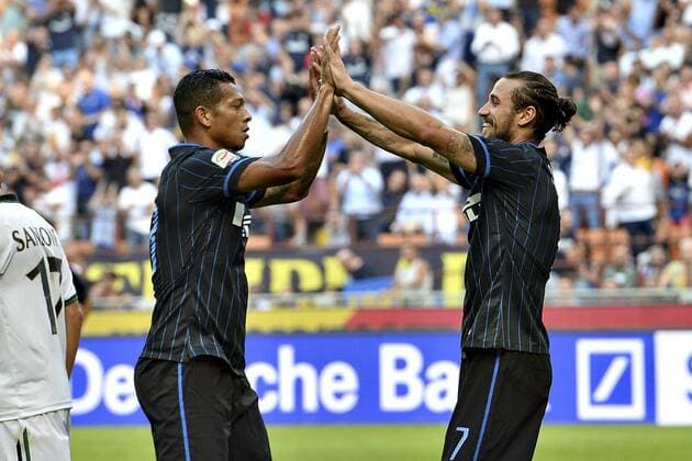 Mg Milano 14 09 2014 - serie A Inter Milan vs Sassuolo Calcio foto MatteoxGribaudi Image Sport Pictured: Daniel Pablo Osvaldo 