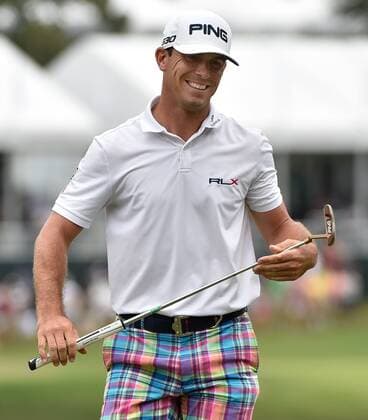 Winner Billy Horschel smiles on No. 18 during the final round of the PGA Golf Herren Tour Championship at East Lake Golf Club on September 14, 2014, in Atlanta.  AJP2014091427