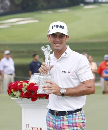 September 14, 2014: Billy Horschel holds the Tour Championship trophy after winning the FedEx Cup - The Tour Championship at East Lake Golf Club in Atlanta, Georgia. GOLF: SEP 14 PGA Golf Herren - TOUR Championship by Coca-Cola - Final Round Icon9531409140882 EDITORIAL USE ONLY