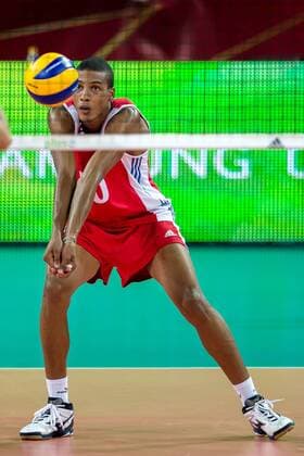 Wroclaw 14.09.2014 Century Hall st. Wystawowa 1 Second phase of group F FIVB World Championships in mens volleyball Poland 2014 game between Cuba vs China On the picture: Osmany Santiago Uriarte Mestre cuba 20  140914_1SB7005