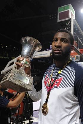 USA Point Guard Andree Dumond - Andre Drummond (19) during round FINAL of the FIBA WORLD CUP BASKETBALL league, Basketball match between USA at the BARCLAYS ARENA estadium, Madrid - Spain by September 14, 2014. 