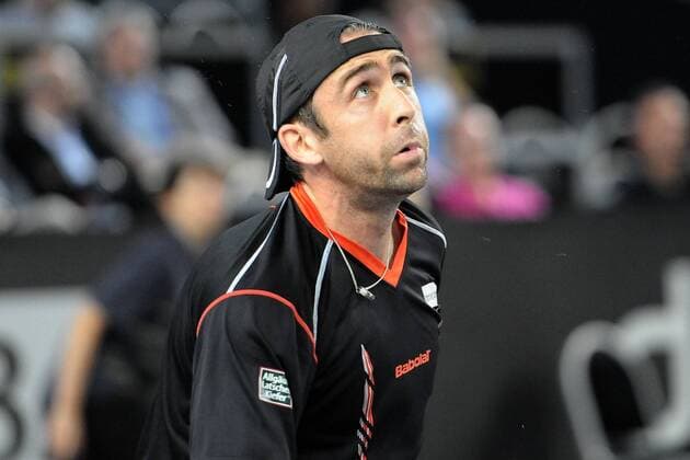 Benjamin Becker (GER), schaut zum Himmel, 1. Runde , 6:7 - 6:7, 15.09.14, Moselle Open, ATP Tennis Herren World Tour, Metz Frankreich, EP_pfz