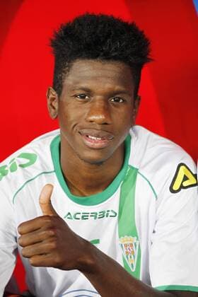 Patrick Ekeng (Cordoba), SEPTEMBER 12, 2014 - Football Soccer : Spanish Liga BBVA match between Almeria 1-1 Cordoba, at the Los Juegos Mediterraneos Stadium in Almeria, Spain. NOxTHIRDxPARTYxSALES.  (heha014536)