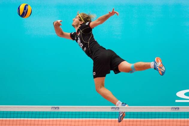 16.09.2014, Spodek, Kattowitz Volleyball, FIVB Volleyball Men s World Championship 2014, 3. Runde, Deutschland (GER) vs. Frankreich (FRA) Abwehr Ferdinand Tille ( 12 GER)