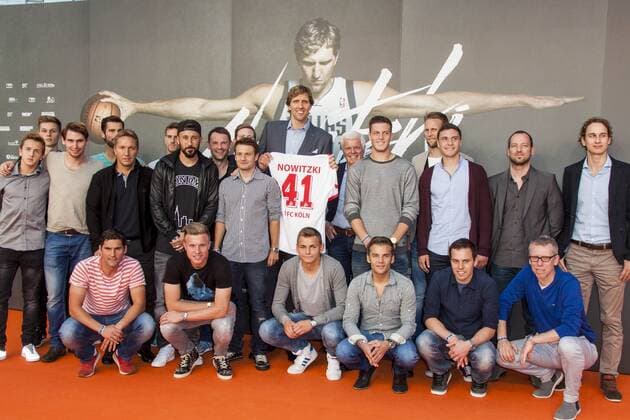 Dirk Nowitzki, 1.FC Köln bei der Weltpremiere von Nowitzki - Der perfekte Wurf im Cinedom am 16.09.2014 in Köln. Weltpremiere von Nowitzki - Der perfekte Wurf in Köln
