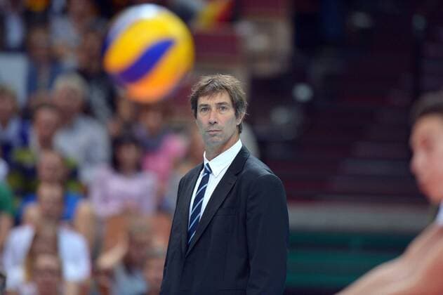 Kattowitz Frankreich - Deutschland Tillie Laurent Coach Francji .  140916WAN055