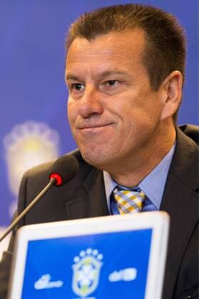 RIO DE JANEIRO, Sept. 17, 2014 -- Dunga, coach of the Brazilian National Football Team, takes part in a press conference in Rio de Janeiro, Brazil, on Sept. 17, 2014. The list of players of the Brazilian National Football Team which will play the America classic game against Argentina in Beijing, capital of China, on Oct. 11, was announced during the press conference on Wednesday. ) (jp) (ah) (SP)BRAZIL-RIO DE JANEIRO-SOCCER-NATIONAL TEAM XuxZijian 