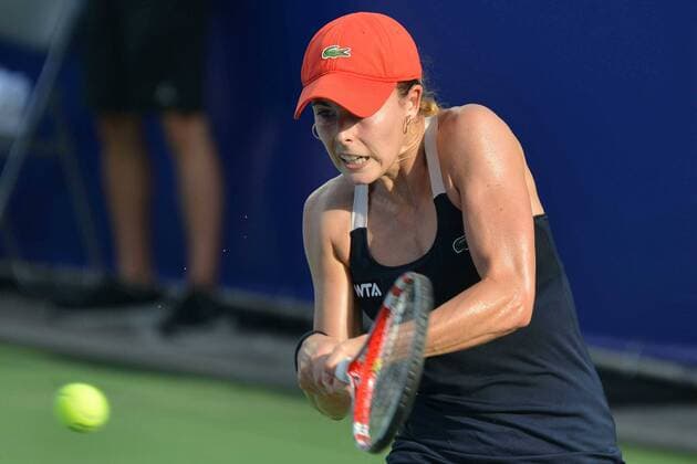 Alize Cornet of France at WTA Tennis Damen Guangzhou Open  20140917_45302