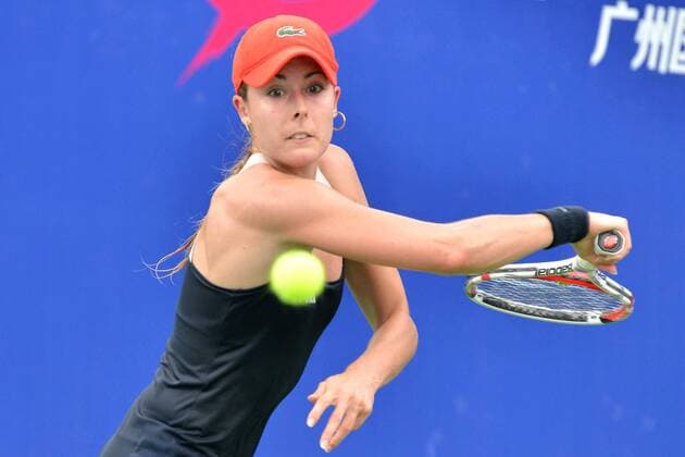 Alize Cornet of France at WTA Tennis Damen Guangzhou Open  20140917_64207