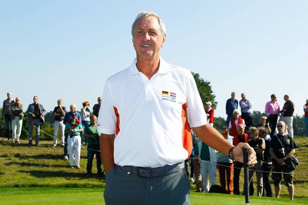 Johan Cruyff (Niederlande) - WINSTONgolf Senior Open 2014 in Vorbeck bei Schwerin - Einzelbild,Deutschland, Golf, Mann, Männer,18.09.2014