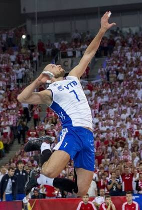 MÅö Siatkarzy 2014 - Polska - Rosja Ph: Dariusz Stepien East News FIVB Volleyball Men s World Championship Poland 2014. Poland vs. Russia on September 18.09.2014 in Lodz, Poland In the picture: Nikolay Pavlov  EN_01145942_0015