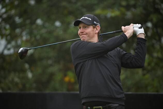 19.09.2014. Newport, Wales. ISPS Handa Wales Open Golf. Day 2. Stephen Gallacher grimaces xJonxBromleyx  ActionPlus19091409