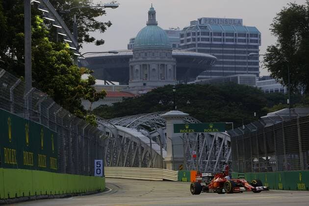 Second practice session of Singapur F1 GP at the Marina Bay Street circuit. In this picture, Fernando Alonso. xRUBIOx  RV RACING PRESS