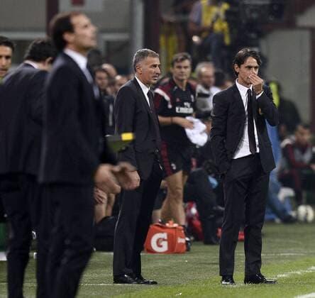 Milano 20 09 2014 - Serie A AC Milan - Juventus Turin -- Filippo Inzaghi - Mauro Tassotti 