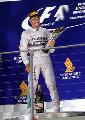 Lewis Hamilton; Mercedes Grand Prix, Sieg, formula 1 GP, Singapore, 21.09.2014 Photo:mspb Thomas Melzer Lewis Hamilton; formula 1 GP, Singapore,