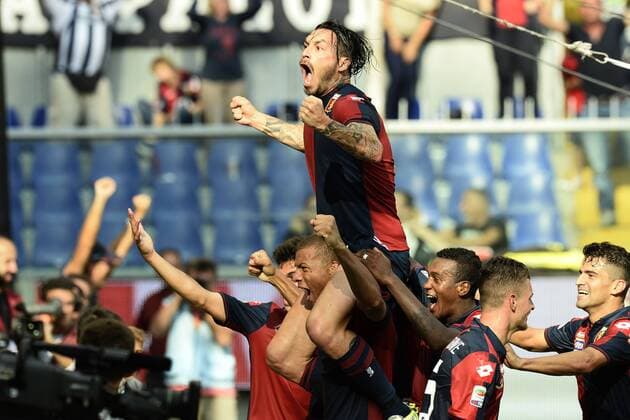 Serie A, CFC 1893 FC Genua - Lazio Rom Mauricio Pinilla 