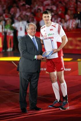 21.09.2014 - Katowice . Final Volleyball World Championship Final: World Champion Poland - Mariusz Wlazly , MVP .  140922DAM147