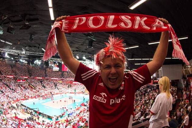 21.09.2014, Spodek, Kattowitz Volleyball, FIVB Volleyball Men s World Championship 2014, Finale, Fan Polen