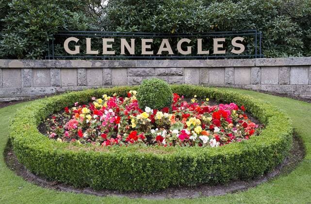 23.09.2014. Gleneagles, Auchterarder, Perthshire, Scotland. The Ryder Cup. Entrance to the Gleneagles Hotel, venue for the 2014 Ryder Cup. xStephenxBartholomewx  ActionPlus11562768
