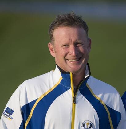 23.09.2014. Gleneagles, Auchterarder, Perthshire, Scotland. The Ryder Cup. Jamie Donaldson (EUR) during the team photo call. xStephenxBartholomewx  ActionPlus19091576