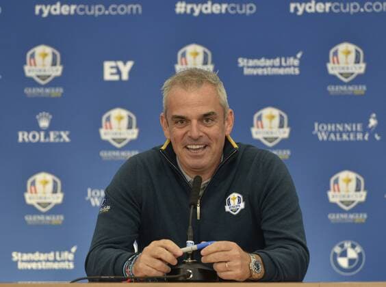 23.09.2014. Gleneagles, Auchterarder, Perthshire, Scotland. The Ryder Cup. Paul McGinley European Team Captain during his press conference. xStephenxBartholomewx  ActionPlus11562801