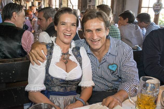 BMW Sportstammtisch, Oktoberfest 2014. München. 23.09.2014 Im Bild: Katharina Witt, Alessandro Zanardi Â