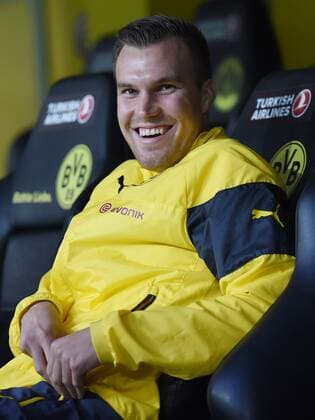 Fussball 1. Bundesliga Saison 2014 2015 5. SPIELTAG Borussia Dortmund - VfB Stuttgart 24.09.2014 Kevin Grosskreutz (Borussia Dortmund) auf der Ersatzbank. 