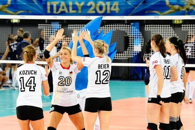 14 Margareta Kozuch 12 Heike Beier 20 Mareen Apitz GER FIVB Volleyball Women s World Championship Italy 2014 Rome 23-28 september 2014 Germany - Argentina F.Pasquali Insidefoto fabioxpasquali