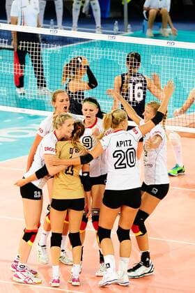 20 Mareen Apitz 1 Lenka Durr 9 Stefanie Karg GER FIVB Volleyball Women s World Championship Italy 2014 Rome 23-28 september 2014 Germany - Argentina F.Pasquali Insidefoto fabioxpasquali