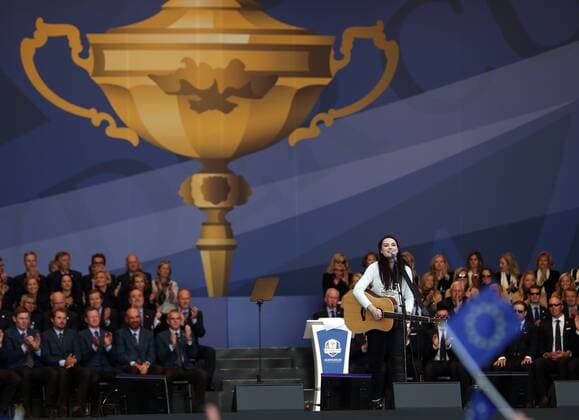GOLF, Ryder Cup, Opening Ceremony PERTHSHIRE,SCOTLAND,25.SEP.14 - GOLF, Ryder Cup, opening ceremony. Image shows Amy Macdonald. 